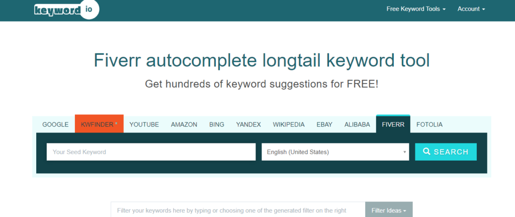 Fiverr keyword research tool