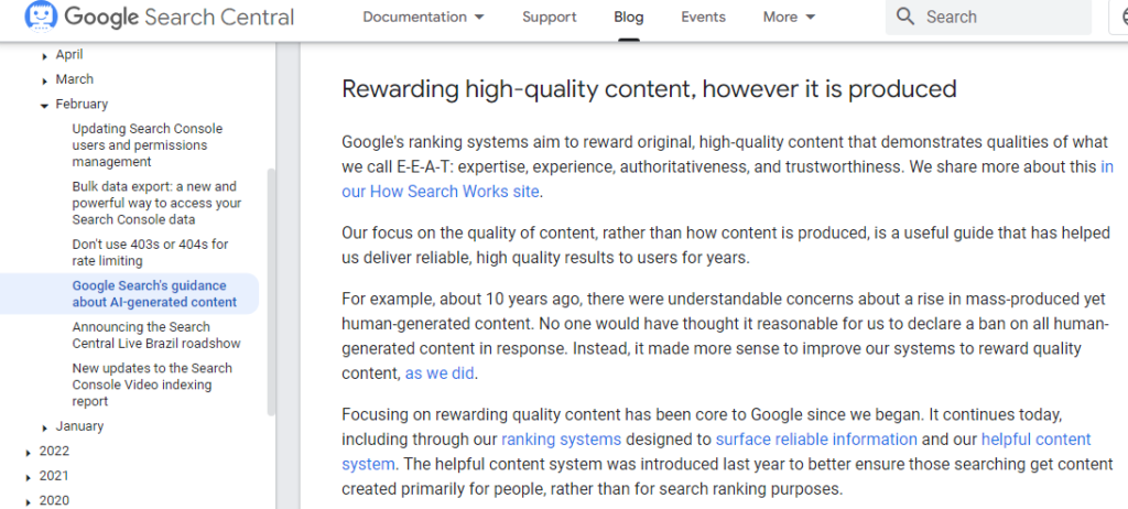 does ai content rank in google